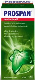 Prospan Hustenliquid hilft dabei festsitzenden Schleim zu lösen.