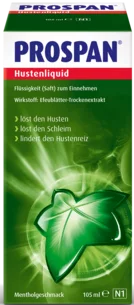 Prospan Hustenliquid hilft dabei festsitzenden Schleim zu lösen.