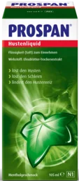 Prospan Hustenliquid hilft dabei festsitzenden Schleim zu lösen.